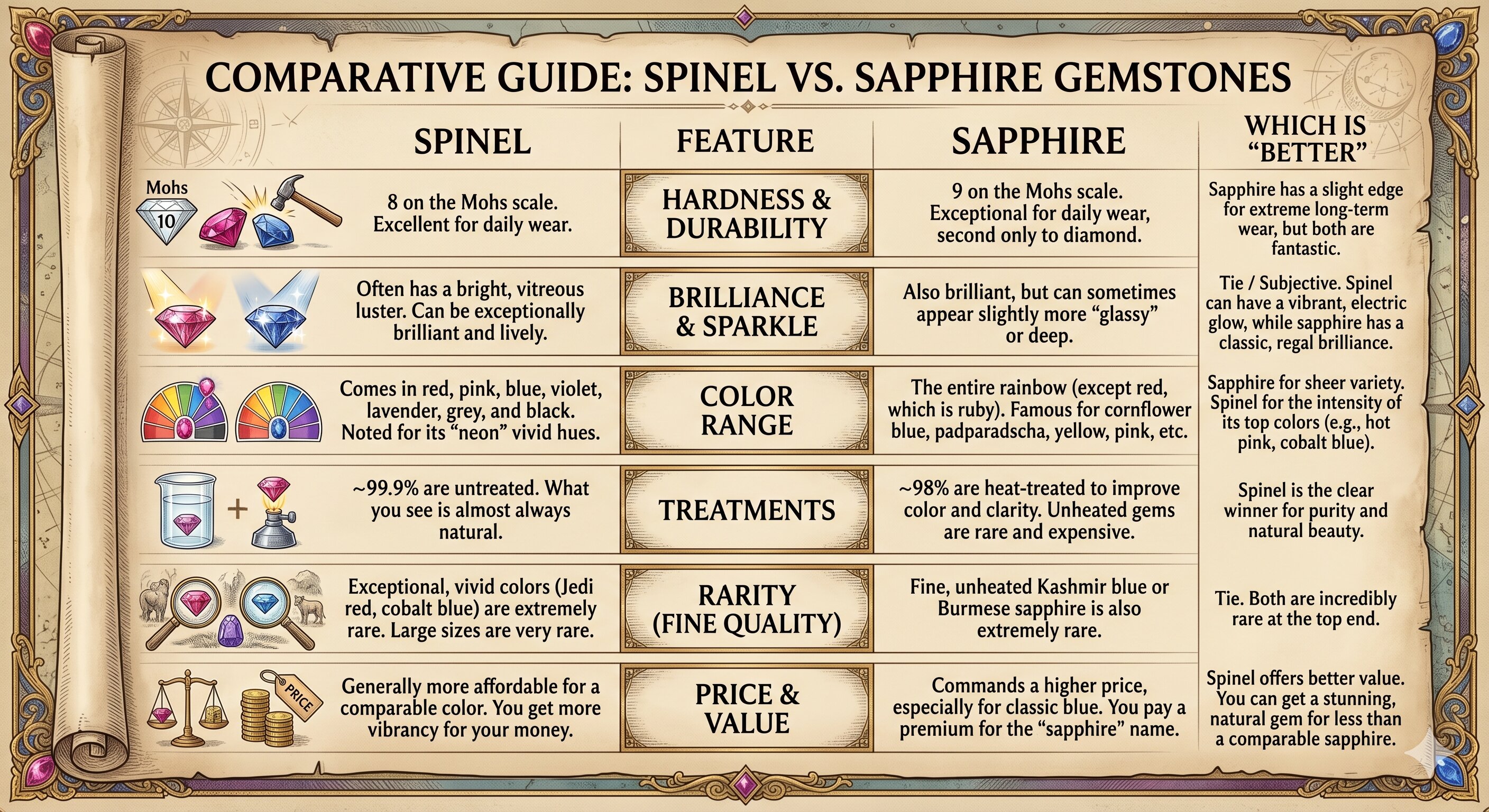Spinel V Sapphire